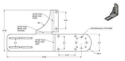 Jerry Can/Rotopax Mounting Bracket (For Accessory Plate)