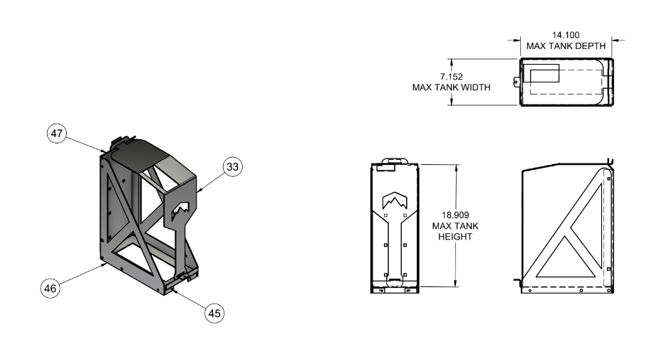 20L Aluminum Jerry Can Mount