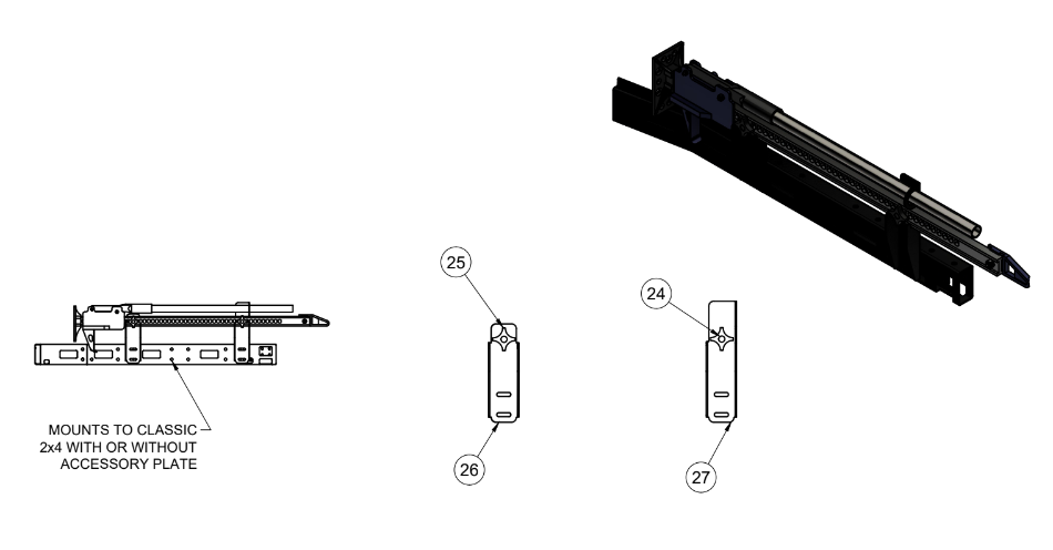 Steel Rear High Lift Jack Mount Brackets