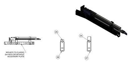 Steel Rear High Lift Jack Mount Brackets